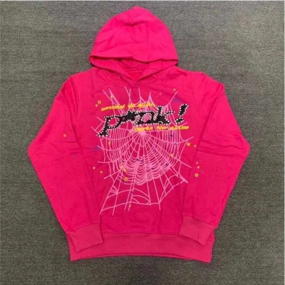 Pink Graphic Hoodie with Web Design
